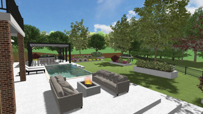 Beautiful backyard design